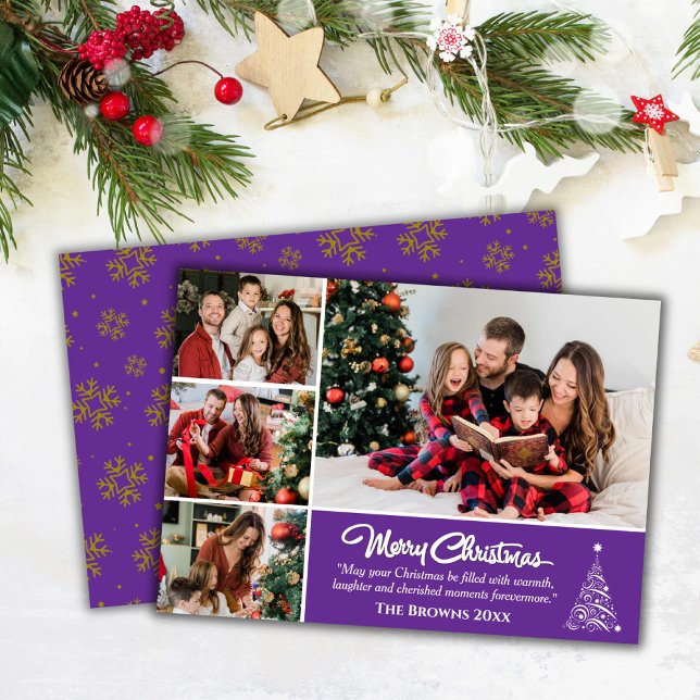 Tarjeta Festiva Cuatro fotógrafos modernos y adorables navidades p (Front/Back )