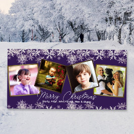 Tarjeta Festiva Cuatro fotos de Navidades familiares