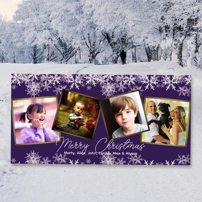 Tarjeta Festiva Cuatro fotos de Navidades familiares (Subido por el creador)