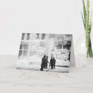 Tarjeta Festiva Cubierta de los bomberos los pasillos