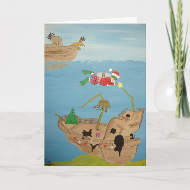 Tarjeta Festiva cubierta los cascos (Anverso)