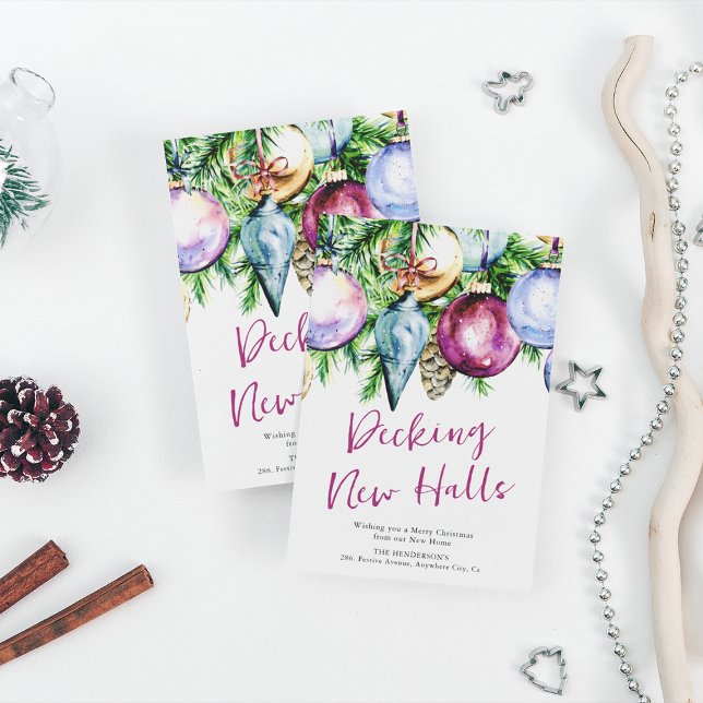 Tarjeta Festiva Cubiertas Pasillos Festivos Nuevas Bolas Navideñas (Subido por el creador)