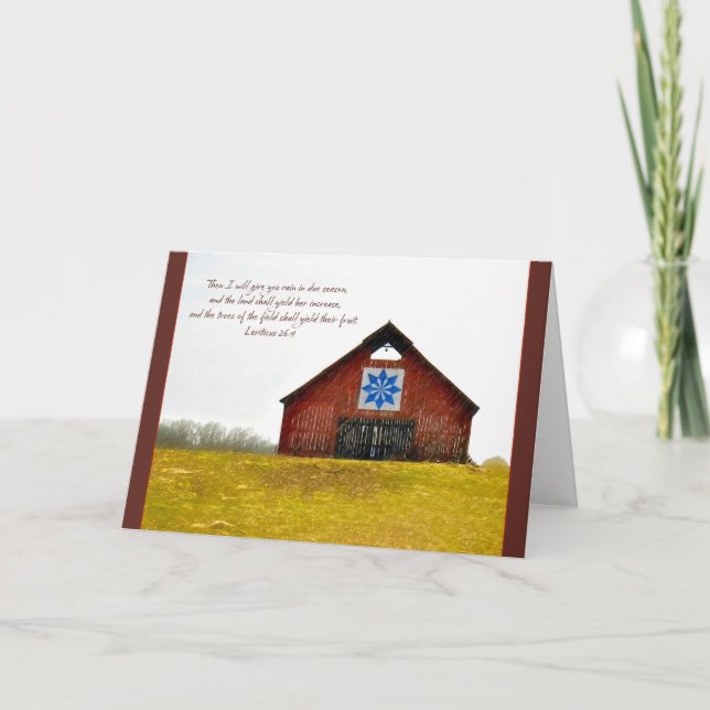 Tarjeta Festiva Cuchillo con verso de Leviticus (Anverso)