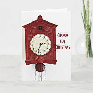 TARJETA FESTIVA "CUCKOO PARA NAVIDADES" Y "TAN ENAMORADO CONTIGO"