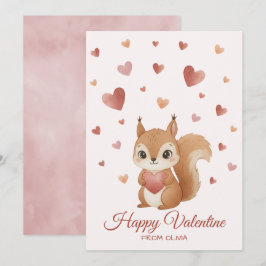 Tarjeta Festiva Cúcut Ardilla con Corazón Día de San Valentín