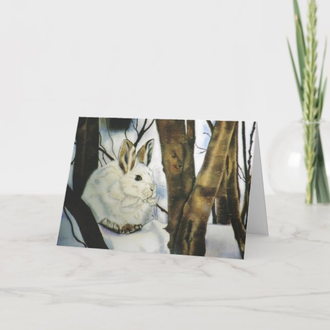 Tarjeta Festiva "Cuello de nieve" (Anverso)