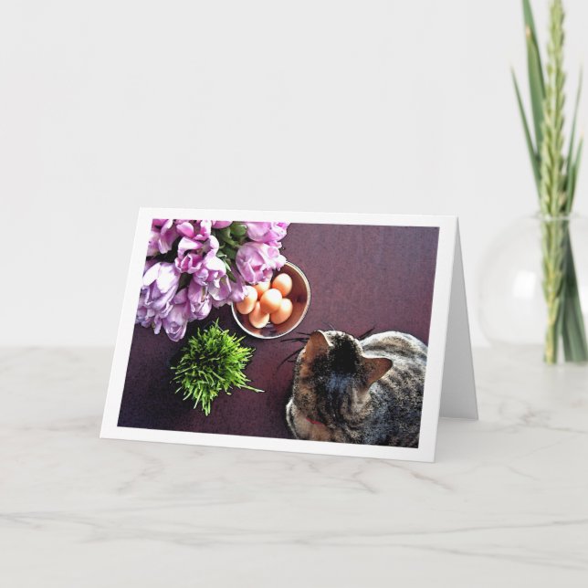 Tarjeta Festiva Cuenco de huevos. Foto 1 (Anverso)