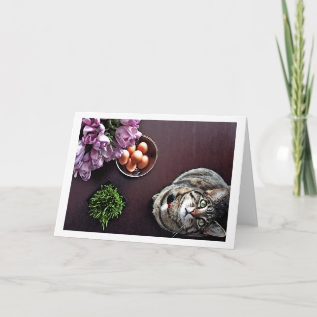 Tarjeta Festiva Cuenco de huevos. Foto 2 (Anverso)