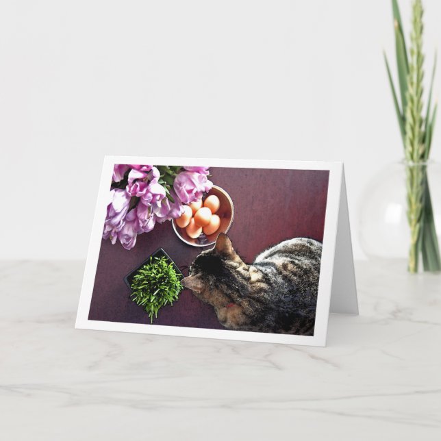 Tarjeta Festiva Cuenco de huevos. Foto 3 (Anverso)