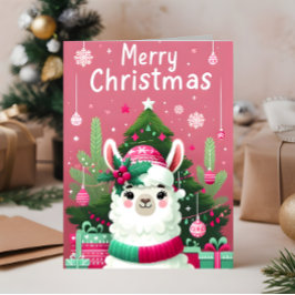 Tarjeta Festiva Cuenta regresiva para Navidades con una Llama