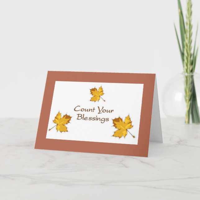 Tarjeta Festiva Cuenta tus bendiciones (Anverso)