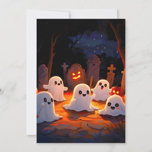 Tarjeta Festiva Cuentos fantasma de luz de la luna (Anverso)