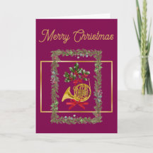 Cuerno Francés Navideño Elegante Púrpura