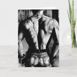 Tarjeta Festiva Cuerpazo de musculoso en jeans ajustados Arte orig
