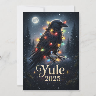 Tarjeta Festiva Cuervo de Yule 2025