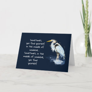 Tarjeta Festiva Cuestión Inspiradora de la Gran Garza Azul