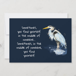 Tarjeta Festiva Cuestión Inspiradora de la Gran Garza Azul