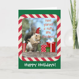 Tarjeta Festiva Cuidada ardilla de Navidades, ¡¡Que tengan unas Na
