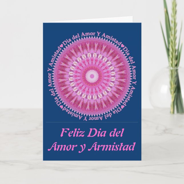 Tarjeta Festiva Cuidado de Dia del Amor y Armistad (Anverso)