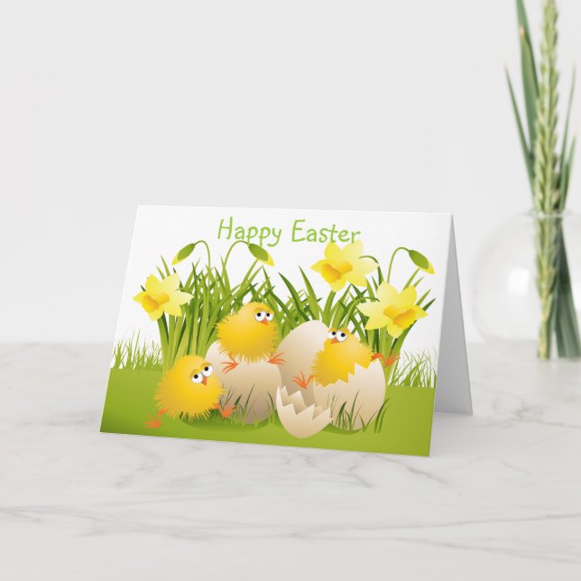 Tarjeta Festiva Cuidados chicles de Pascua y pañuelos (Anverso)