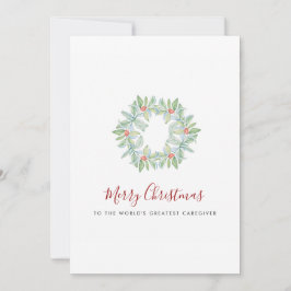 Tarjeta Festiva Cuidados de la guirnalda y las bayas