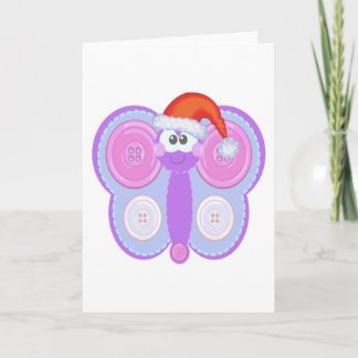 Tarjeta Festiva Cuidados Goofkins Xmas mariposa santa