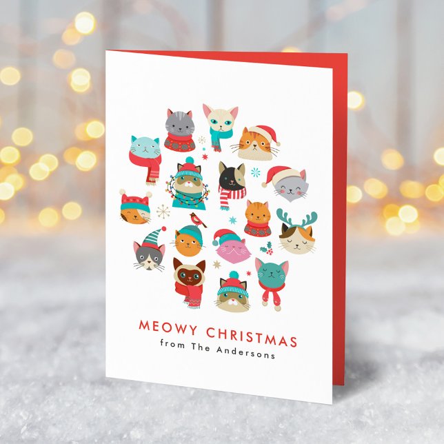 Tarjeta Festiva Cuidados Navidades gatos Navidades Meowy (Subido por el creador)