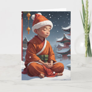 Tarjeta Festiva Cuidados Navidades monjes budistas envían mensaje 