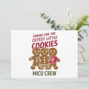 Tarjeta Festiva Cuidando a las galletas más lindas, enfermera de N