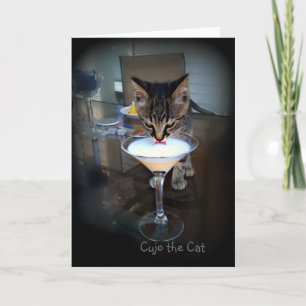 Tarjeta Festiva Cujo el gato Milktini