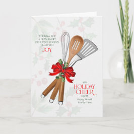 Tarjeta Festiva Culinary Business Seasonably Delicious Joy