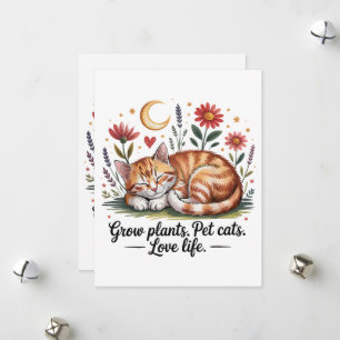 Tarjeta Festiva Cultiva Plantas que las Mascotas Aman Vida Jardine