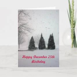 Tarjeta Festiva Cumpleaños 6 - Nieve suave