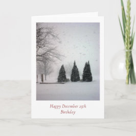 Tarjeta Festiva Cumpleaños 6 - Nieve suave