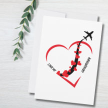 Cumpleaños Amor Mi Abuelo Avión Corazón Personaliz