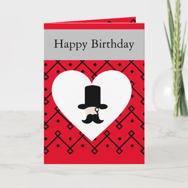 Tarjeta Festiva Cumpleaños de Caballeros Editable (Anverso)
