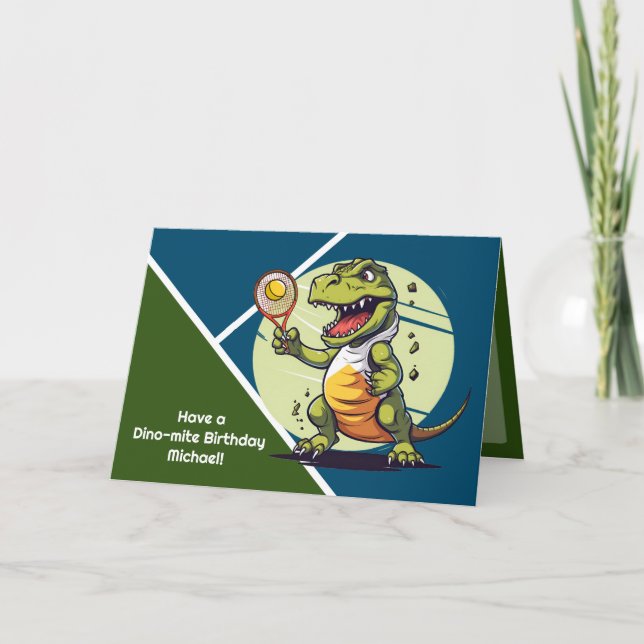 Tarjeta Festiva Cumpleaños de Dina-Mite (Anverso)