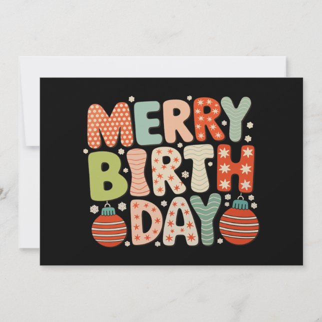 Tarjeta Festiva Cumpleaños de Feliz Día de Nacimiento Familia Cute (Anverso)