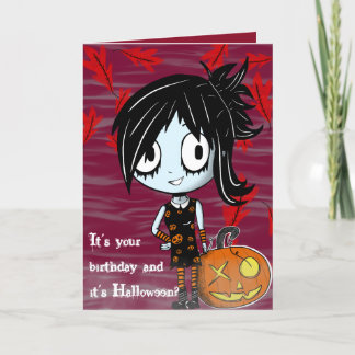 Tarjeta Festiva Cumpleaños de Halloween