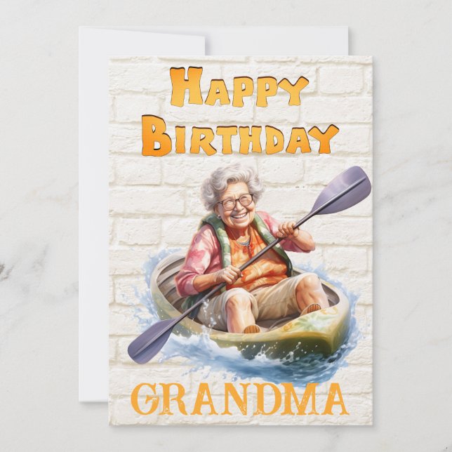 Tarjeta Festiva Cumpleaños de la abuela (Anverso)