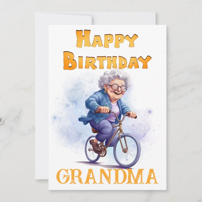 Tarjeta Festiva Cumpleaños de la abuela (Anverso)