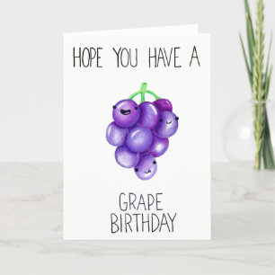 Tarjeta Festiva Cumpleaños de la uva