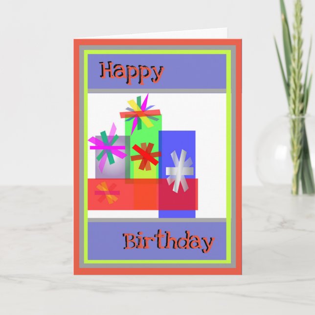 Tarjeta Festiva Cumpleaños de las Fiestas (Anverso)