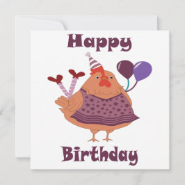 Tarjeta Festiva Cumpleaños de los pollos