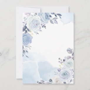 Tarjeta Festiva Cumpleaños de los Rosas Blue de acuarela