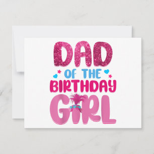 Tarjeta Festiva Cumpleaños De Papá Y Mamá Niña Familia Combinando