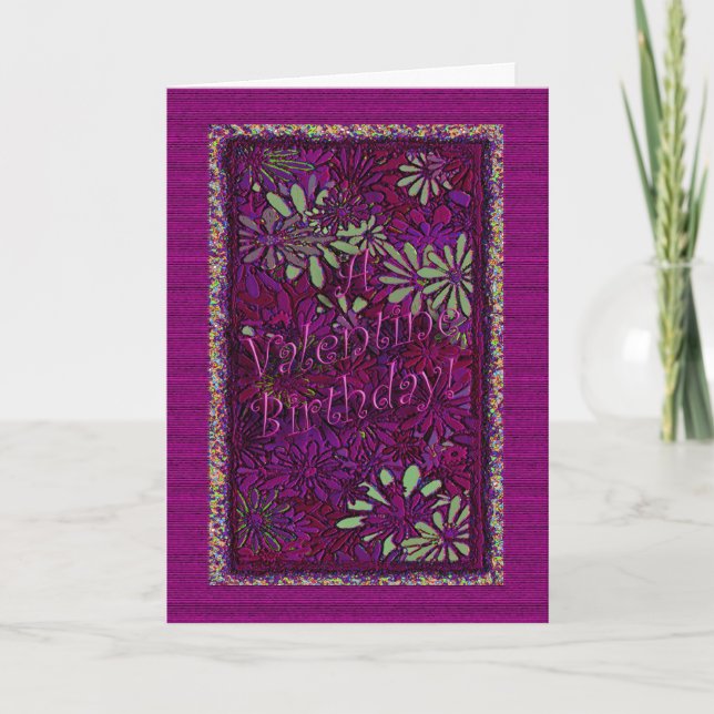 Tarjeta Festiva ¡Cumpleaños de San Valentín! - Interior versátil (Anverso)