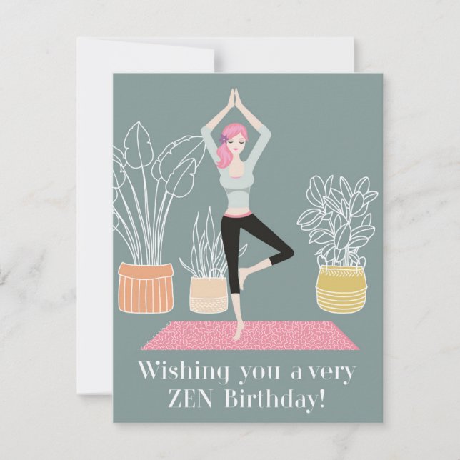 Tarjeta Festiva Cumpleaños de Zen (Anverso)