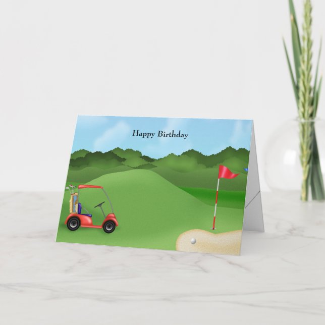 Tarjeta Festiva Cumpleaños del Golf (Anverso)