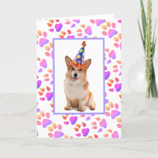 Tarjeta Festiva Cumpleaños del mejor padre jamás Corgi